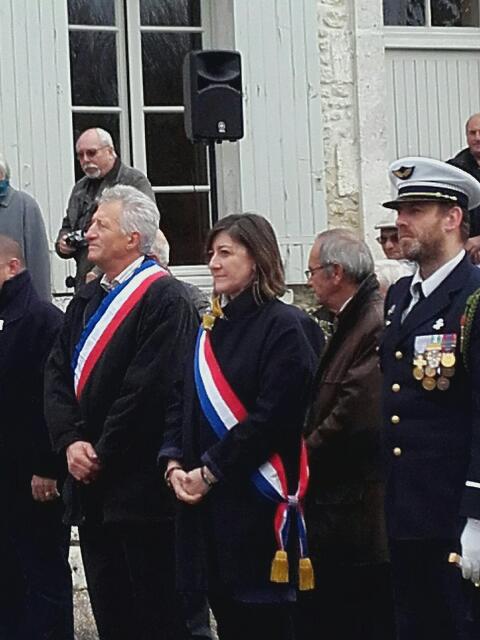 La Députée Sandra Marsaud à la cérémonie du 11 novembre 2017 à Barbezieux